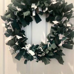 Handmade St. Patrick’s Day Green and White Holiday Wreath